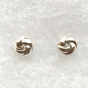 Lauren Ralph Lauren Silver-Tone Knot Stud Earrings